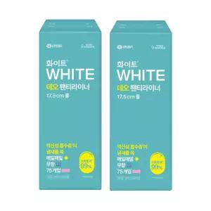 화이트 데오 팬티라이너, 롱, 75매, 2개