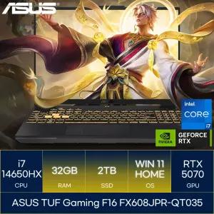 ASUS TUF Gaming F16 FX608JPR-QT035 (RAM 32GB_SSD 2TB_WIN11)_마우스+장패드+백팩증정 AN