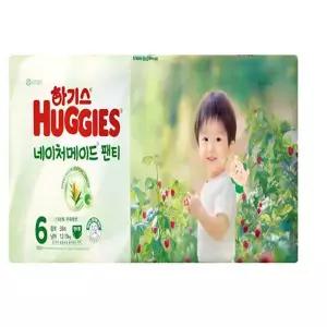 하기스 2025 네이처메이드팬티 점보 6단계 남아 38매x2팩