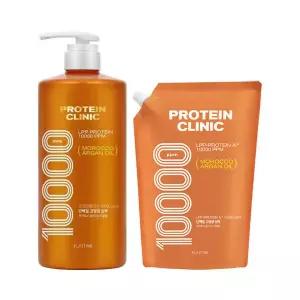 (손상케어)엘라스틴 프로틴클리닉 고영양 샴푸 용기 1000ml +리필 900ml