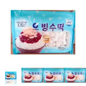 스위트웰 빙수떡 200g X20/빙수용/떡/가게용/미니/네모/팥빙수/간식/토핑/빙수/재료/간편한/떡빙수