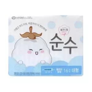 여성용품 좋은느낌 순수 울트라슬림 날개 대형 x 16P 4개