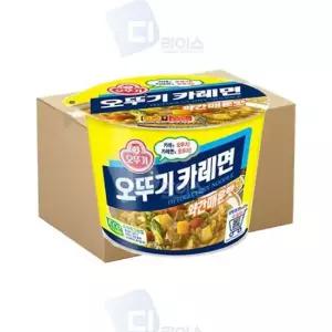 컵라면 오뚜기 카레면 약간매운맛 큰컵 110g 12개