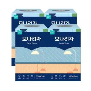 모나리자 아로마향 300매 3입 2+2개 총12개 향기나는 퍼퓸 각티슈 미용티슈