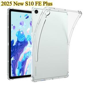 호환 2025 삼성 패드 갤럭시 탭 S10 FE 플러스 Funda 실리콘 투명 + TPU Coque Anti-fall 커버용 새 HD 타