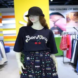 베네통 체리 5부 티셔츠 BATSB2631 608056