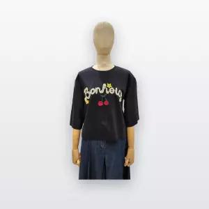 베네통 체리 5부 티셔츠 BATSB2631 607861