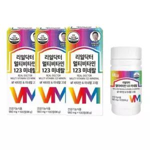 [리얼닥터] 멀티비타민 123 미네랄 100정, 3개