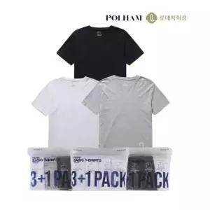 [폴햄]공용 3+1팩 베이직 기본 반팔 티셔츠PHG5TR3100 485520