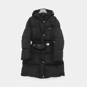 프라다 26FW 삼각로고 리나일론 포켓 벨티드 후드 롱패딩 여성 자켓 29Y395 1WQ8 F0002