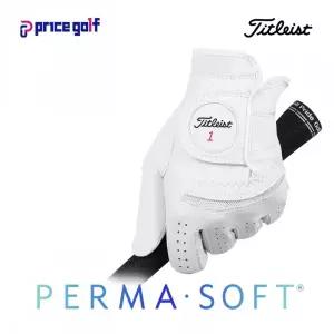 (2묶음) 정품 타이틀리스트 Perma-Soft 퍼마 소프트 남성용 왼손 골프장갑 (6668E)