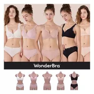 원더브라 최신상 누드앤누드 스킨패키지 브라팬티 5세트