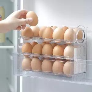 트레이 계란 오토폴딩 보관함 계란용기 통 정리함