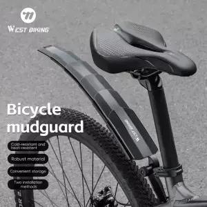 WEST BIKING 접이식 범용 자전거 머드가드 MTB 프론트 리어 펜더 사이클링 휠 윙 산악