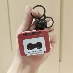 새로운 플라스틱 테이프 레코더 열쇠 고리 (20 초 소리 녹음 가능) 레트로 사운드 펜던트 학생 키 체인