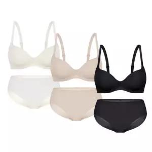 Wonderbra 일체형 볼륨몰드 노와이어 브라팬티 6종세트 택 1