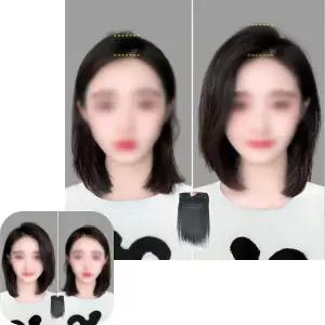 부분가발 여성 가발 정수리 피스 15cm 앞머리가발