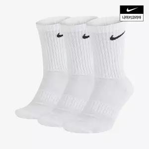 나이키 NIKE 남녀공용 에브리데이 쿠션 크루 삭스 3켤레 SX7664 100 1000032252425