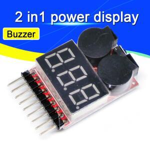 저전압 부저 알람 리포 배터리 표시기 테스터 1S/2s/3s/4s/5s/6s/7s/8s, 3.7v 11.1v