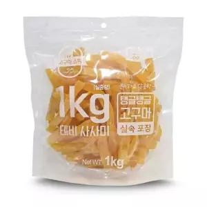 테비 강아지 간식 탱글탱글 고구마스틱 1kg