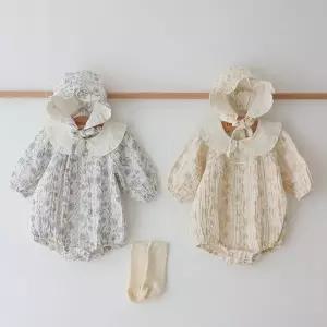 [키즈켈리]미가렛 보넷 바디 슈트 / 아기옷 신생아옷 바디슈트 바디수트