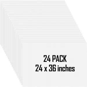 Aneco 6팩 골판지 플라스틱 시트 24 x 36인치 방수 빈 마당 실내/외 차고 판매/사무실/교실/파티/론을 위한