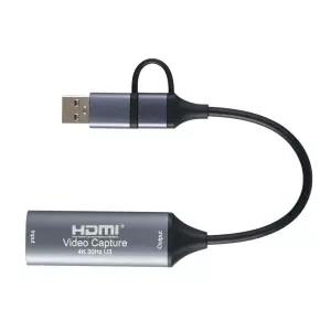 HDMI 비디오 캡쳐 보드 영상 오디오 카드 4K 30Hz 동글 사진 장비 편집 USB