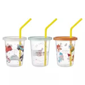 토미카 자동차 스트로우 물컵세트 230ml 3P 빨대컵