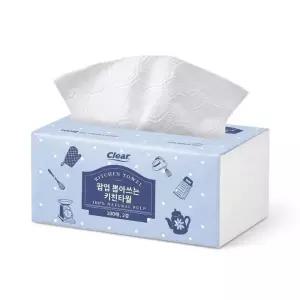 클리어 뽑아쓰는 팝업 키친타올 3겹 100매 9팩
