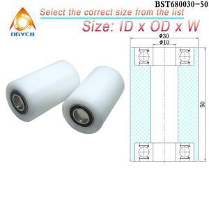 1pcs 10x30x50 POM 이중 베어링 롤러 BST 680030 -50 폴리옥시메틸렌 가이드 휠 30mm 플라스틱 풀리