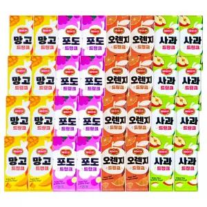 (매장정품)델몬트 드링크4종(사과 망고 포도 오렌지)x8 총32팩 혼합