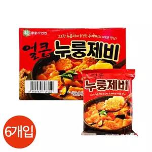 [하프클럽/오티마트]이가자연면 얼큰 누룽제비 133.5g 6개