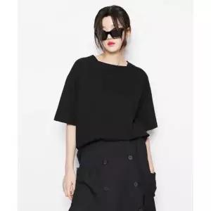 스튜디오235 스퀘어넥 보이핏 반팔 블랙 2370665
