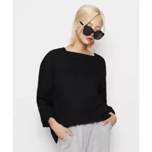 스튜디오235 보이핏 긴팔 스퀘어넥 블랙 2370666