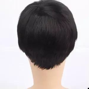 자연스러운 중년 남성 짧은머리 통가발 스타일링용