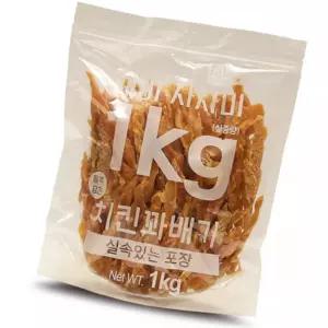 신라마켓 테비 사사미 실속포장 치킨꽈배기 1KG 개육포