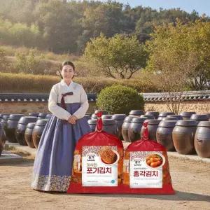 [종가][종가] 아삭한포기김치 4.4kg+총각김치 2.3kg / 총6.7kg