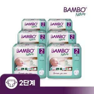 밤보네이처 덴마크 기저귀 밤보그린 밴드형 1박스 2단계(30매x6팩), 180매