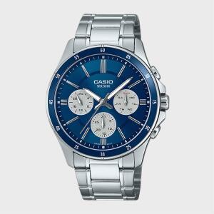 [카시오]CASIO 카시오 MTP-1374D-2A3 남성 심플 블루 메탈 손목시계