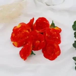 꽃송이 조화 카네이션 7.5cm (밝은빨강) 50개x1봉