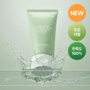 퓨어그램 모공이별 딥클렌징폼 제주 그린티 저자극 휘핑폼 120ml