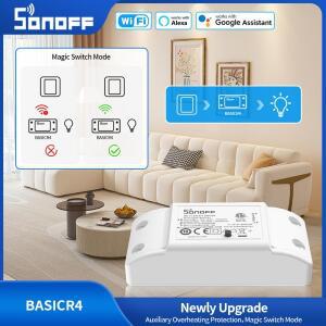 SONOFF BASICR4 WiFi 스위치 DIY 범용 차단기 릴레이 모듈 타이머 스마트 홈 매직 모드 eWeLink 무선 원격