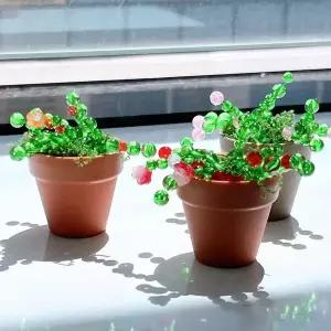 비즈식물 만들기 DIY 공예 키트 미술 수업 재료 부자재방 원룸