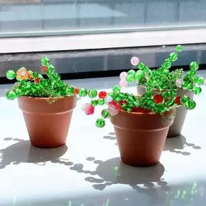 비즈식물 만들기 DIY 공예 키트 미술 수업 재료 부자재방 원룸 꾸미기 소품 인테리어