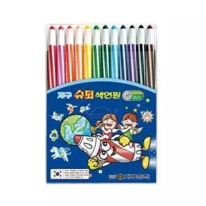 지구색연필 색연필 지구 12색 슈퍼