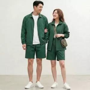 [하프클럽/]여성 여름 시어서커 바람막이 자켓 반바지 팬츠 세트