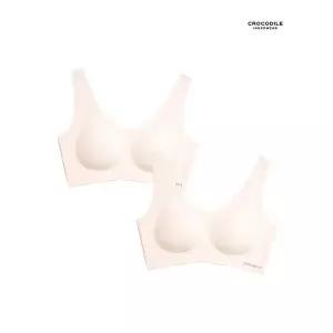 [크로커다일] 소프트 쿨인견 쉘론 패드일체형 V넥 브라2종 베이지 CDWBR5N10_2