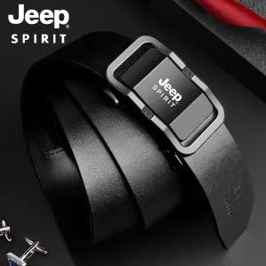 JEEP SPIRIT 남성 가죽 벨트 자동 버클 비즈니스 캐주얼 허리띠