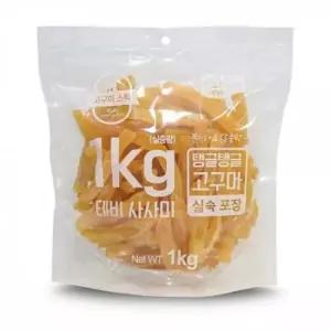 친절한탄씨 고구마스틱 대용량 강아지간식 사사미 1kg 애견비건간식 강아지야채 강아지수제 애견