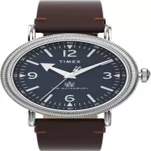 타임스 워터베리 39mm 남성용 아날로그 시계 내구성이 뛰어난 스테인리스 스틸 케이스 요일 및 날짜 창
